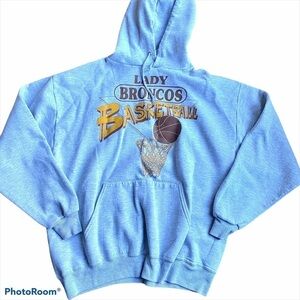 Lady Broncos basketball retro style hoodie L